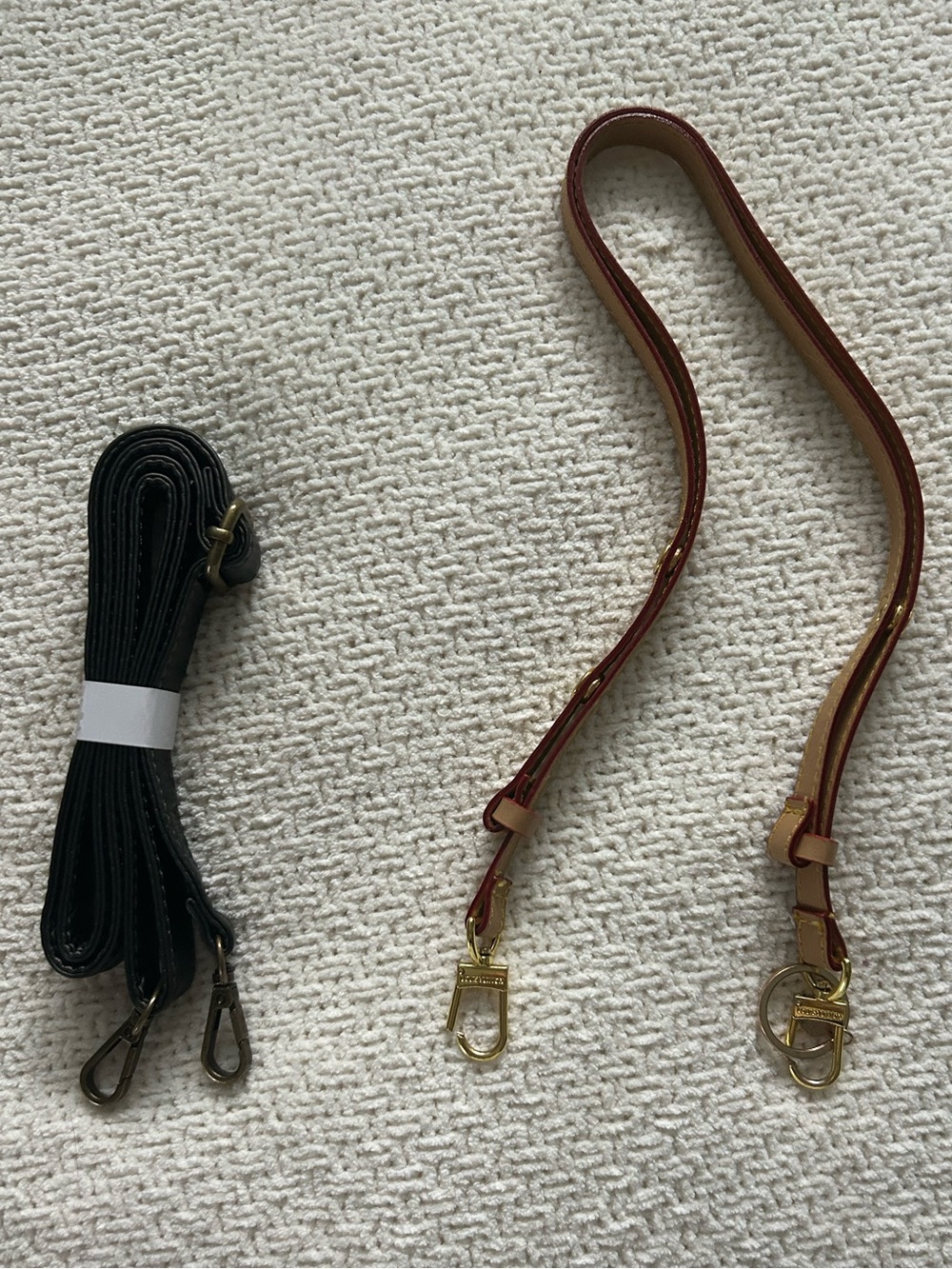 Leather Bag Straps - Black and Brown Replacement Straps